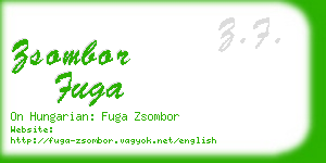 zsombor fuga business card